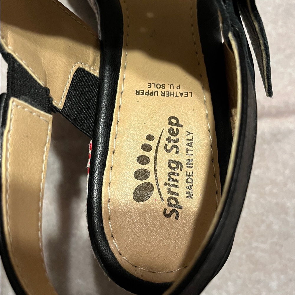 Spring Step Black and Multicolor Platform Sandals - Picture 13 of 16